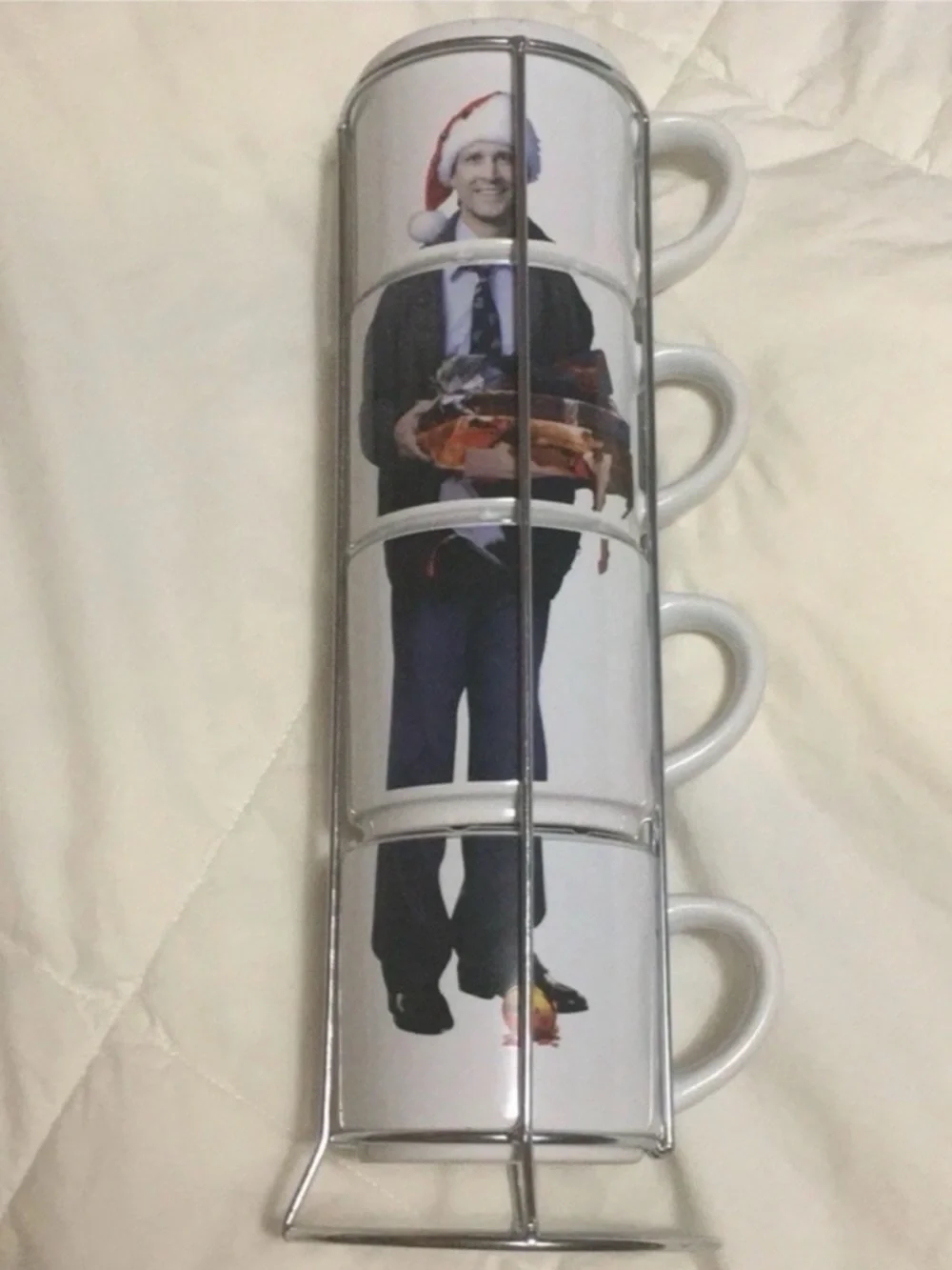 National Lampoons Christmas Vacation Clark Griswold Cup Set & Car w/ Tree Pillow